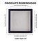 Black Wood Grain Shadow Box Frame with Acrylic Front - White Suede Backing, 30 Sizes
